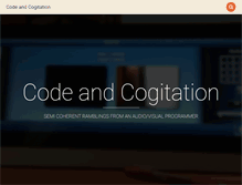 Tablet Screenshot of codeandcogitation.com